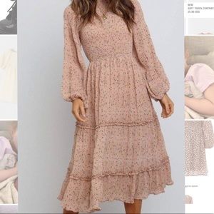 Petal and Pup midi length long sleeve dress